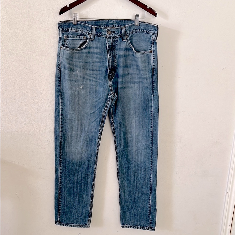 Levi's 505 Denim Jeans Blue Men's Casual Straight Leg W36 L32